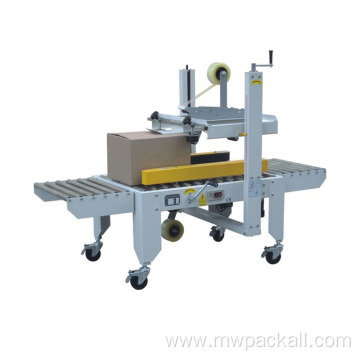 up-down driven side carton sealer with tape carton box sealing packing machine work with Strapping machine